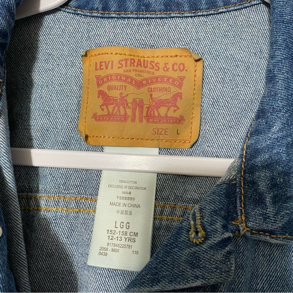 Levi’s Classic Trucker Denim Jacket Boys Large 12-13 - Picture 5 of 7